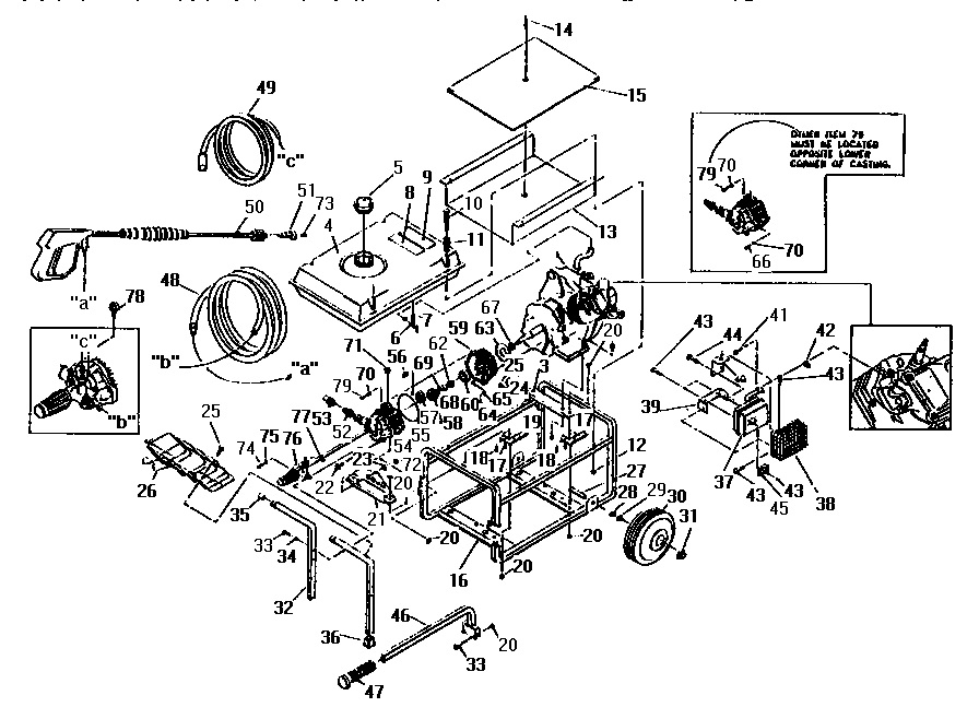 Sears & Craftsman Pressure Washer model 580751780 replacement parts and upgrade pumps for sears